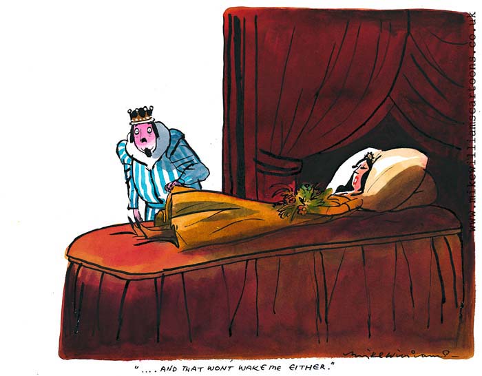 Sleeping Beauty cartoon by Mike Williams